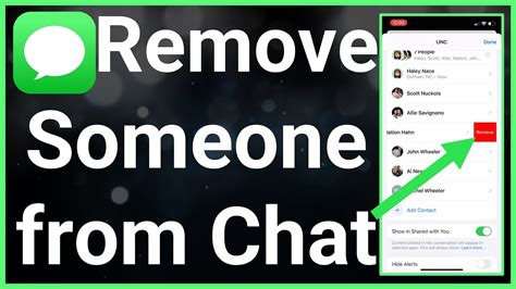 how do you remove someone from a group chat in imessage