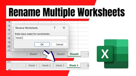 How Do You Rename Multiple Sheets In Excel At Once