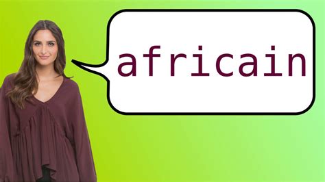 how do you say africa in french