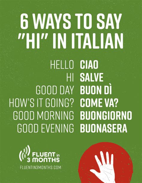 How Do You Say Hello And Goodbye In Italy