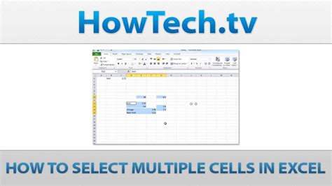 how do you select multiple cells in excel on a mac