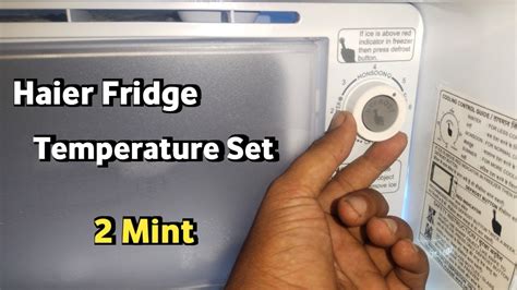 How Do You Set The Temperature On A Haier Refrigerator
