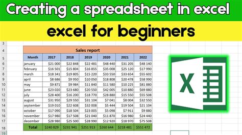 how do you set up a basic excel spreadsheet