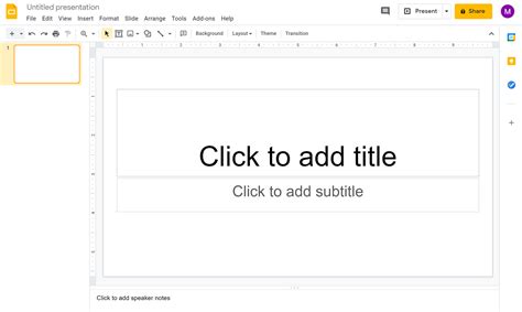 how do you start a new presentation in google slides