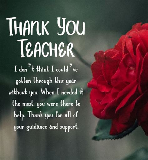 how do you thank a teacher for helping your child