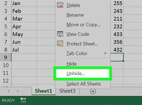 How Do You Unhide Multiple Sheets In Excel At Once