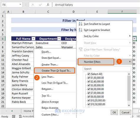 How Do You Use A Greater Than Filter In Excel
