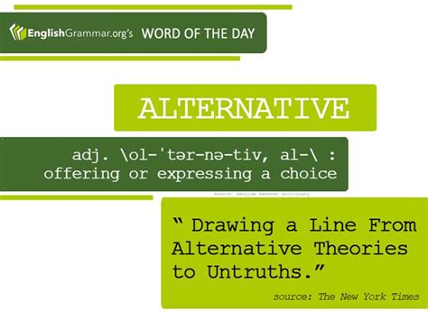 how do you use alternative in a sentence