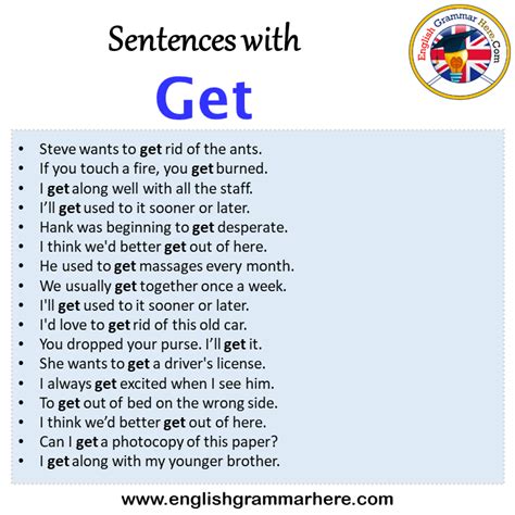 How Do You Use Get In A Sentence