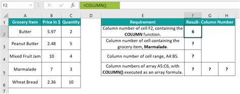 How Do You Use The Column Function In Excel