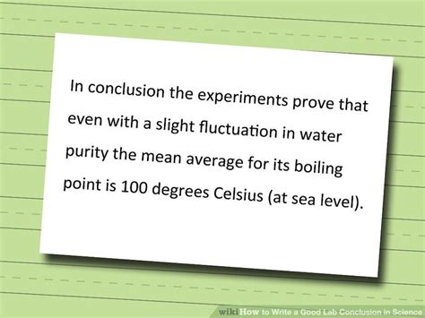 how do you write a conclusion for a science experiment