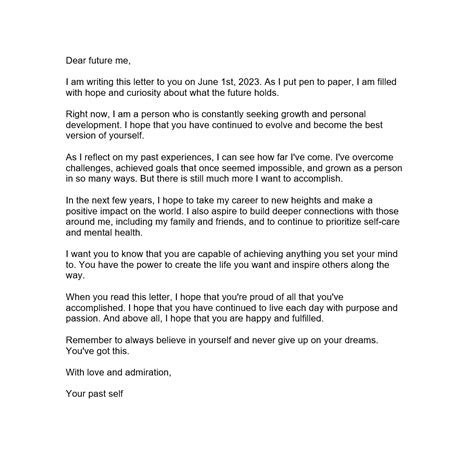 how do you write a letter to yourself in the future