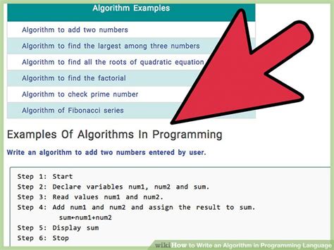 how do you write an algorithm example
