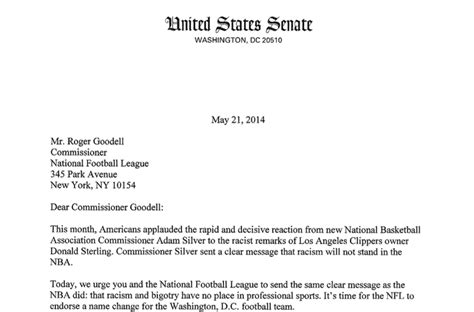 how do you write an email to a senator
