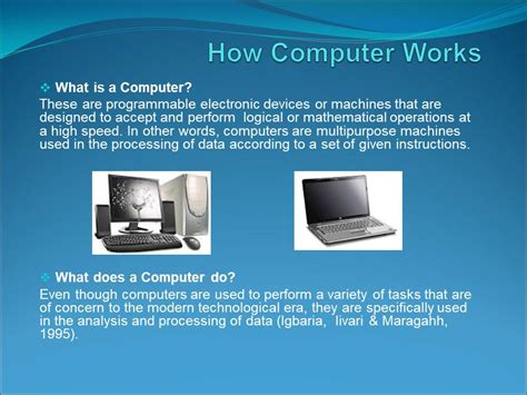 how does a computer work explain with an example