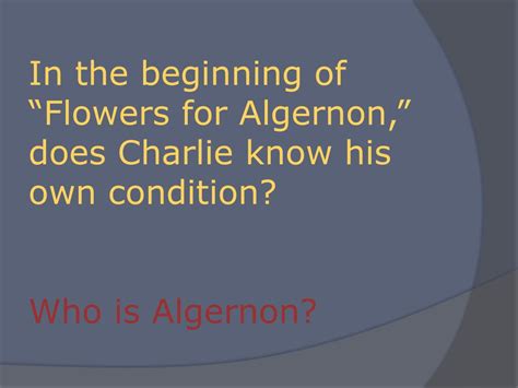 How Does Algernon Change