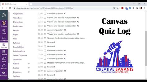How Does Canvas Quiz Log Work