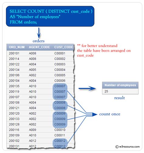 how does count distinct work in sql