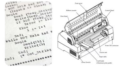 how does dot matrix printer work