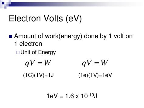How Does Electron Volts Work