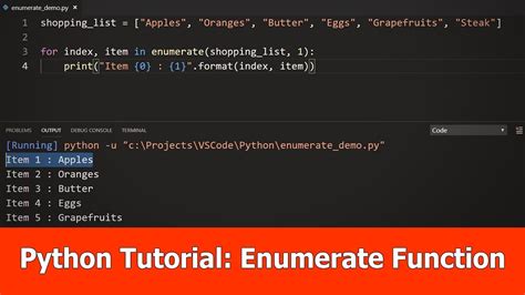 how does enumerate work in python