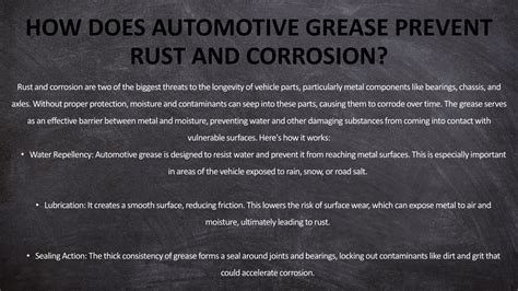 How Does Grease Prevent Rust