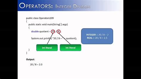 how does integer division work in java