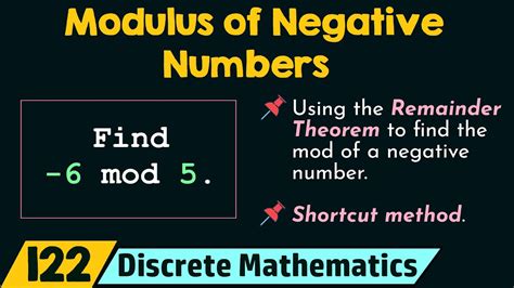 how does mod work with negative numbers