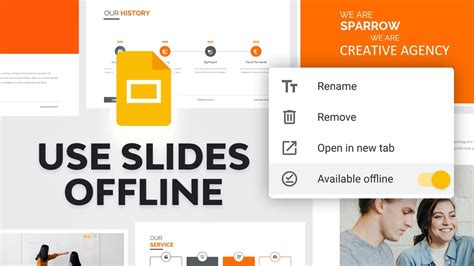 how does offline google slides work