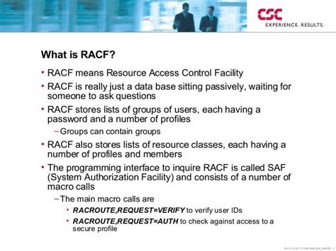 how does racf work