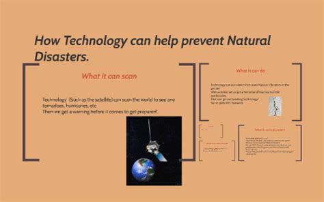 how does technology help in natural disasters
