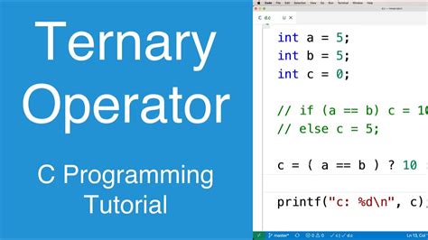 how does ternary operator work in c
