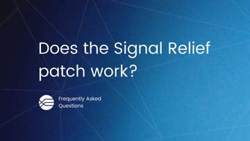how does the signal relief patch work on a prosthetic leg