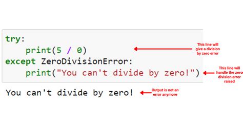 how does try and except work in python