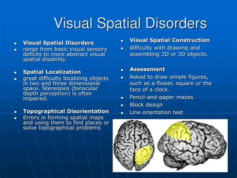 how does visual spatial deficits affect learning