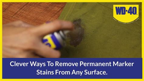 How Does Wd40 Remove Permanent Marker From Clothes