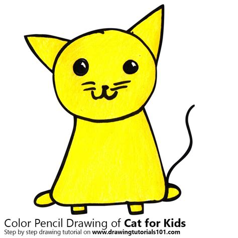 how draw a cat for kids
