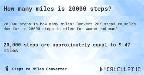 How Far Is 20,000 Steps: Uncover the Surprising Distance