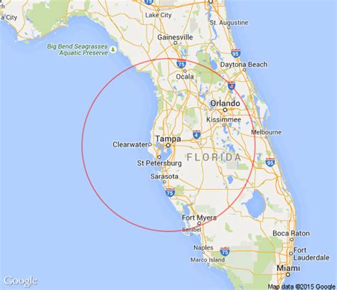 how far is bradenton florida from tampa fl