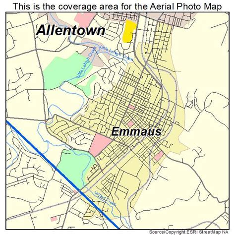 how far is emmaus pa from allentown pa