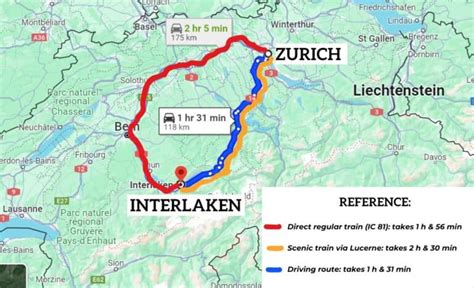 how far is montreux from zurich