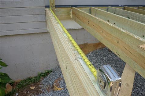how far should you place deck post from siding