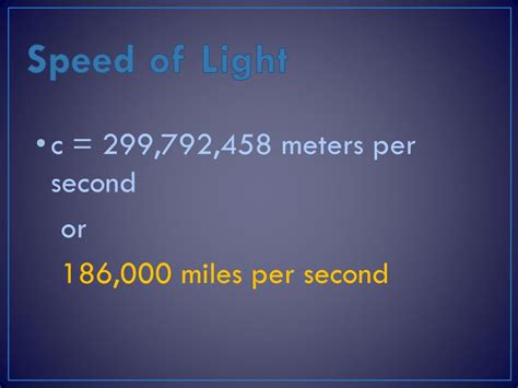 how fast is the speed of light in miles a second