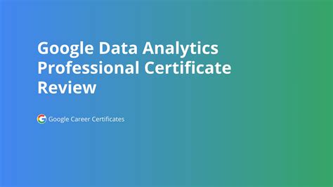 how good is google data analytics certification