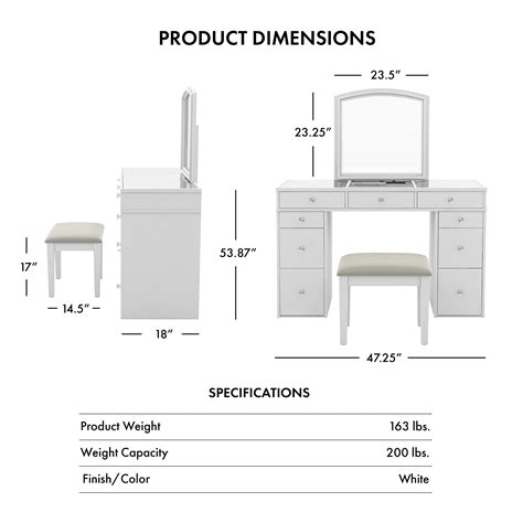 How High Is A Makeup Vanity