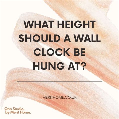 How High Should A Large Wall Clock Be Hung