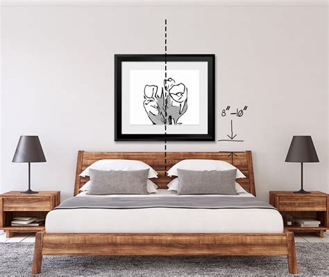 How High To Hang Art In Bedroom