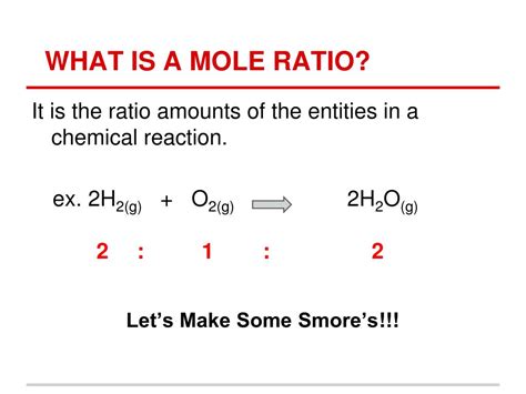 how is a mole ratio written