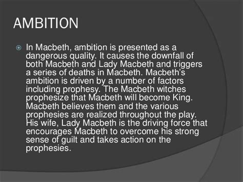 how is ambition presented in macbeth act 1