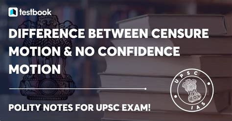 how is censure motion different from no confidence motion